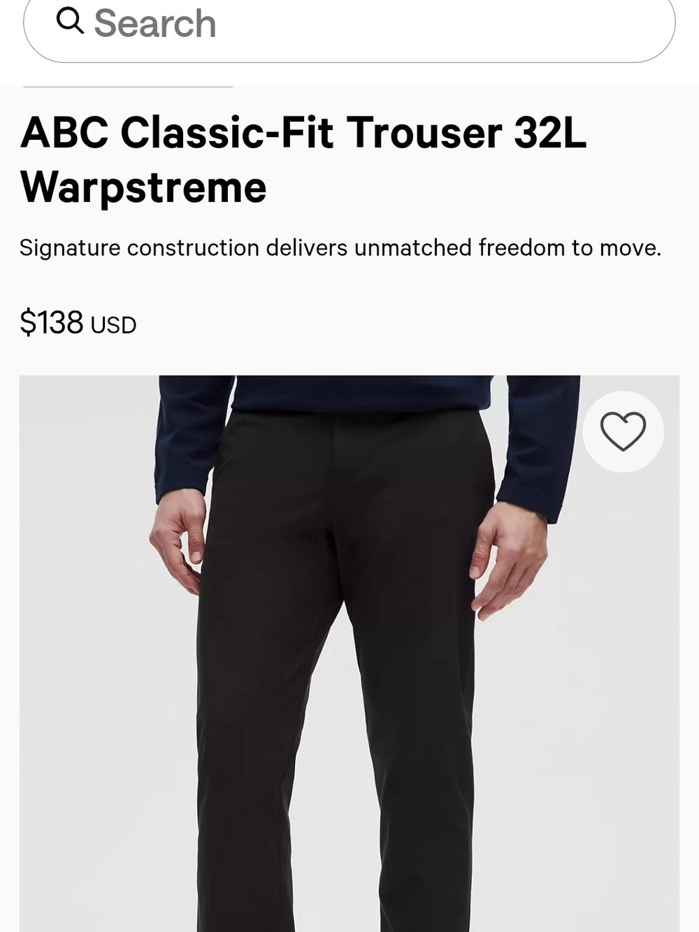 lululemon athletica ABC Classic-Fit Trouser in Black